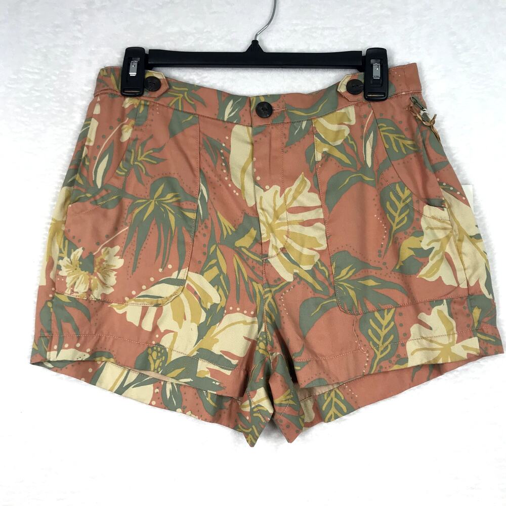Cynthia Rowley Shorts Size 6 Tropical Palm Print Hawaiian Retro Resort Vacation